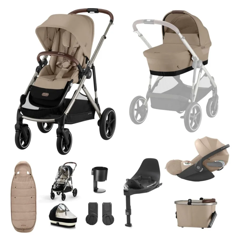 Cybex Gazelle S Pushchair Bundle Rotating Car Seat (7 Pieces)